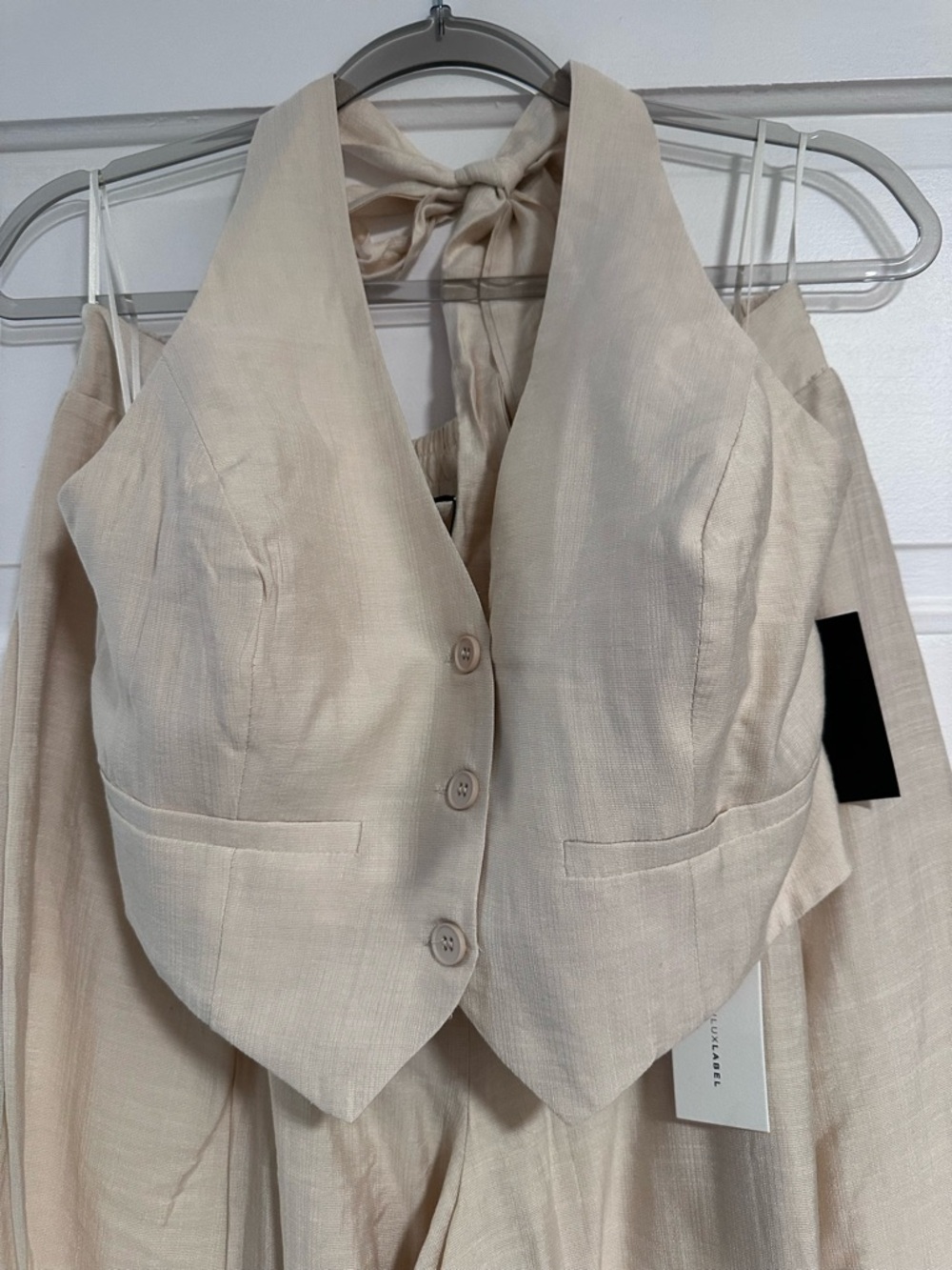 JLUXLABEL Cream Wide Leg Pants - Picture 7 of 12